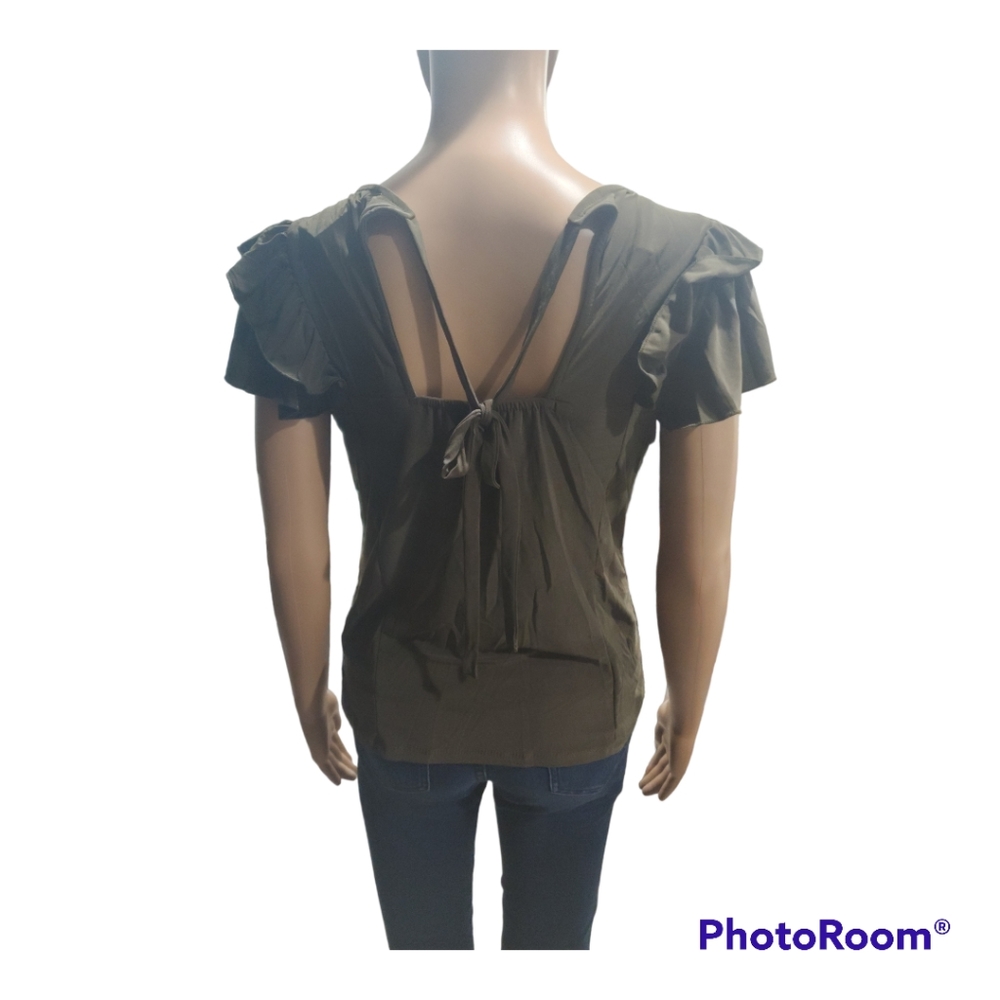 NWT Ivy Ridge Ruffled Blouse - Picture 2 of 2